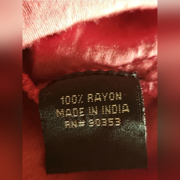 ❤️ Rebellion Again Boho Embroidered Peasant Blouse Top Size SMALL RED ❤️ - Picture 9 of 12